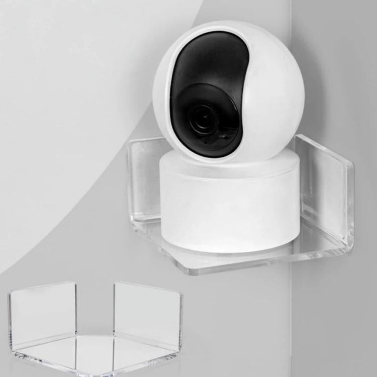 Mensola angolare a parete in acrilico per telecamere