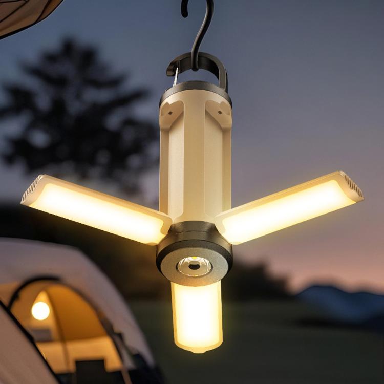 Lampada da campeggio pieghevole LED con gancio