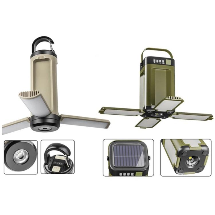 Lampada da campeggio pieghevole LED con gancio