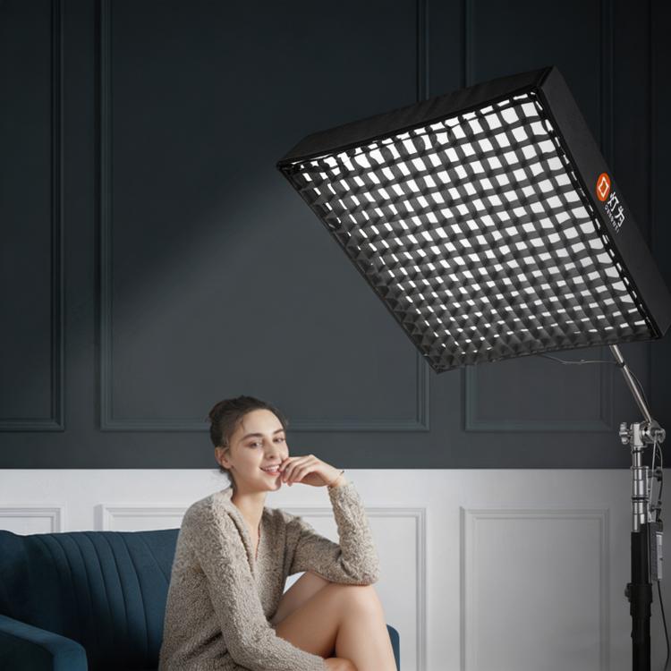 DENGWEI FP150S Luce video a LED arrotolabile da 150 W con griglia, pannello luminoso a LED flessibile bicolore da 2700K a 6500K, EU Plug, US Plug, UK Plug
