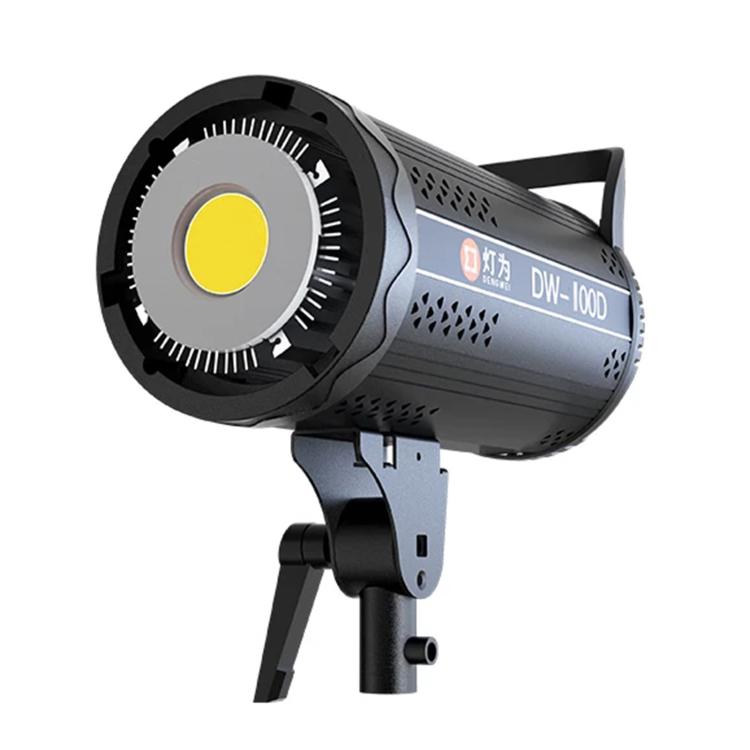 DENGWEI DW100D Luce video a LED COB da 100W, emissione continua bilanciata, lampada da studio., EU Plug, US Plug, UK Plug