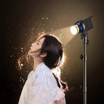 DENGWEI Luce LED COB da 50W per capelli, ideale per lo streaming live, faretto da studio bicolore 3000K-6500K con messa a fuoco regolabile., EU Plug, US Plug, UK Plug