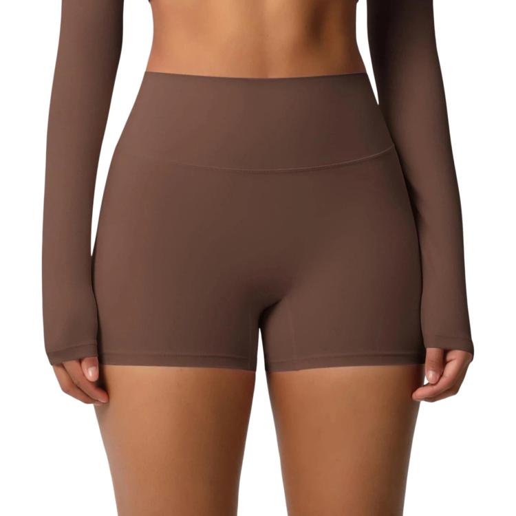Pantaloncini fitness yoga a vita alta aderenti XL