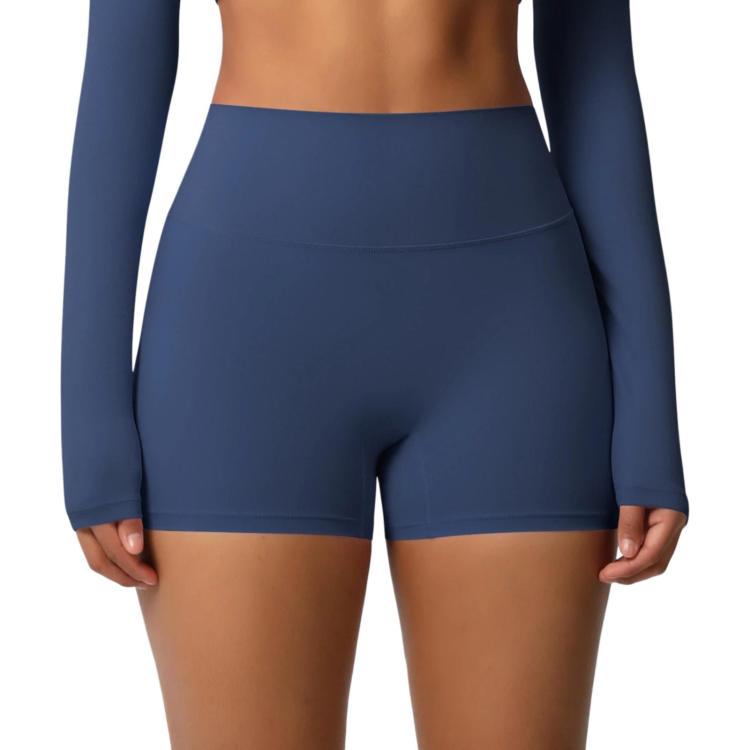 Pantaloncini fitness yoga a vita alta aderenti XL