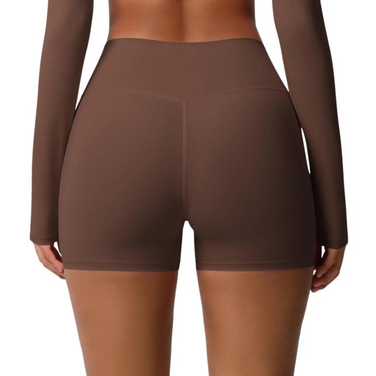 Pantaloncini fitness yoga a vita alta aderenti XL