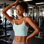 Reggiseno sportivo in nylon con coppe semi-fisse S M