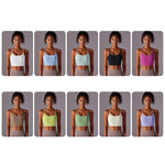 Reggiseno sportivo in nylon con coppe semi-fisse S M