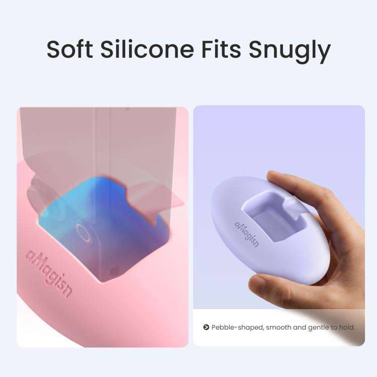 Supporto da tavolo in silicone antiscivolo aMagisn per DJI Osmo Pocket 4 / 3, con adesivo, per cruscotto e auto., BD04 Black, BD04 Pink, BD04 Purple