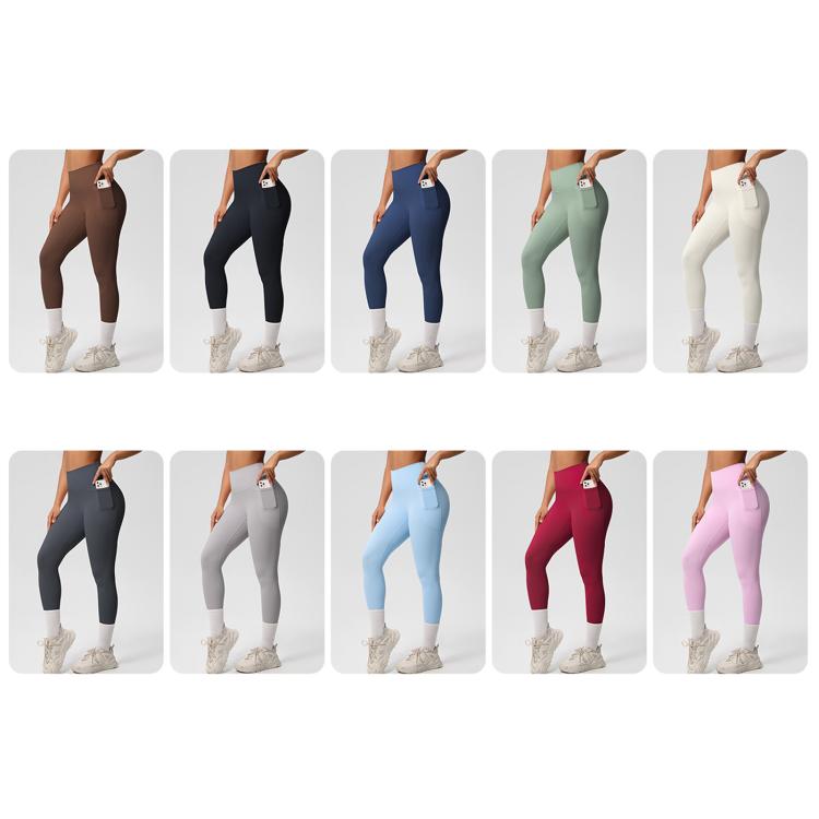Pantaloni fitness yoga vita alta elasticizzati S M
