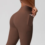 Pantaloni fitness yoga vita alta elasticizzati S M