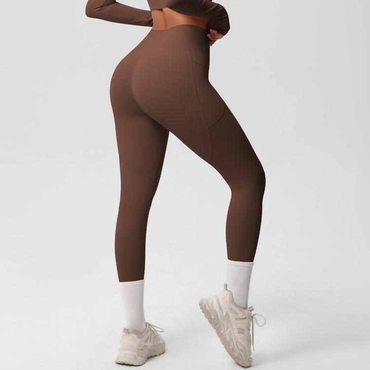 Pantaloni fitness yoga vita alta elasticizzati S M