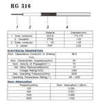 Cavo RF RG316 UHF PL-259 a SO-239 maschio-femmina