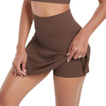 Minigonna pantalone a vita alta traspirante per yoga
