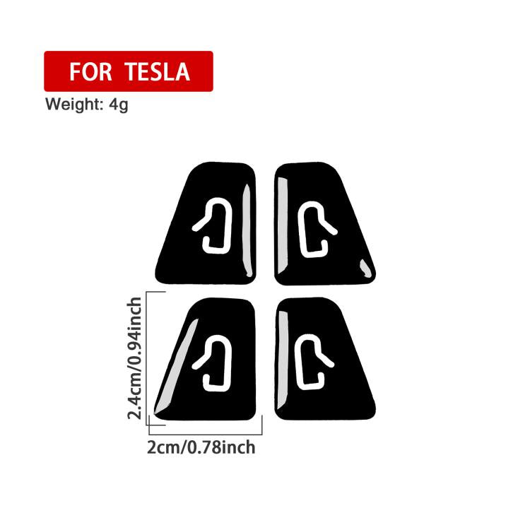 Adesivi interruttore porta Tesla Model 3 e Model Y 4 pezzi