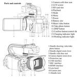 Videocamera digitale 64 MP 6K con zoom 18x e schermo touch 4 pollici