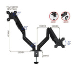 Supporto per monitor 32" con braccio pneumatico e altezza regolab
