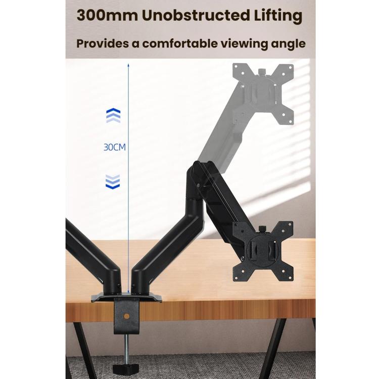 Supporto per monitor 32" con braccio pneumatico e altezza regolab