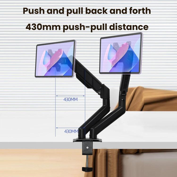 Supporto per monitor 32" con braccio pneumatico e altezza regolab
