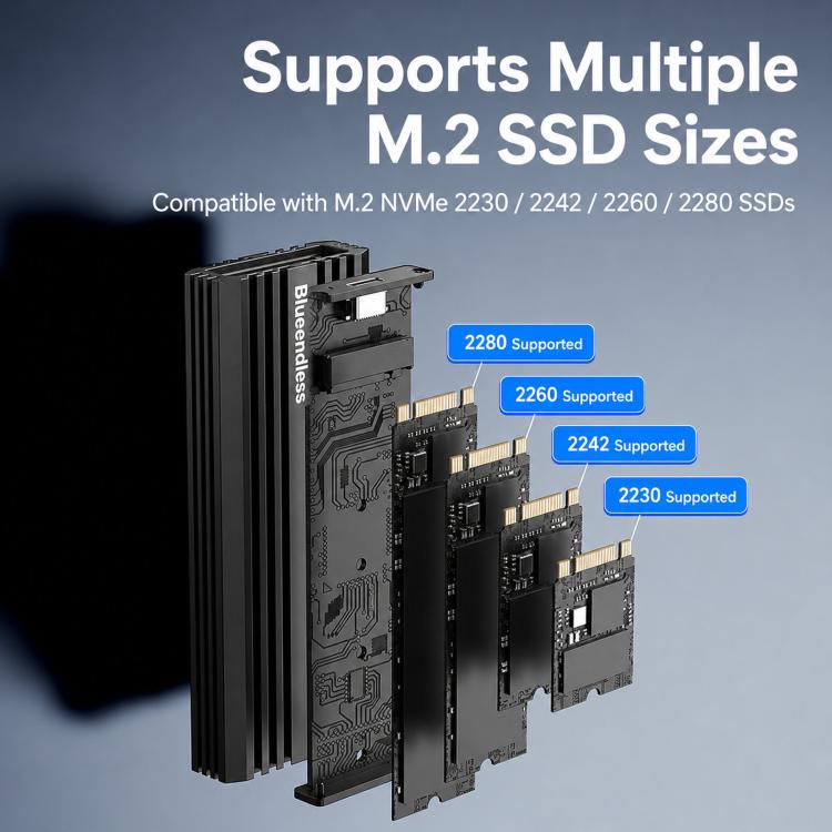 Box esterno per SSD M.2 NVMe USB 3.2 Gen 2x2 Type-C