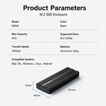 Box esterno per SSD M.2 NVMe USB 3.2 Gen 2x2 Type-C