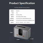 Blueendless Docking Station Dual Bay per SSD M.2 e SATA
