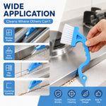Spazzola pulizia guide finestre con raschietto 21cm