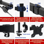 Supporto meccanico girevole a braccio singolo per monitor con mor