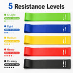 Set 5 fasce elastiche resistenza in TPE con borsa 600x50mm