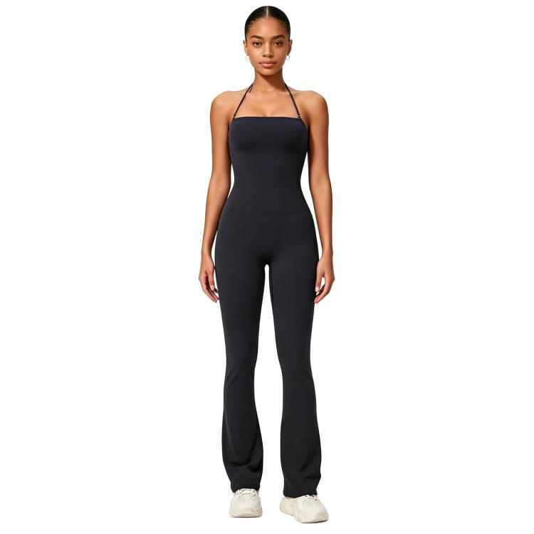 Tuta intera da yoga donna con scollo all'americana XL