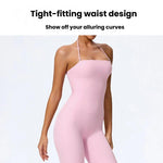 Tuta intera da yoga donna con scollo all'americana XL