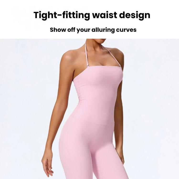Tuta intera da yoga donna con scollo all'americana XL