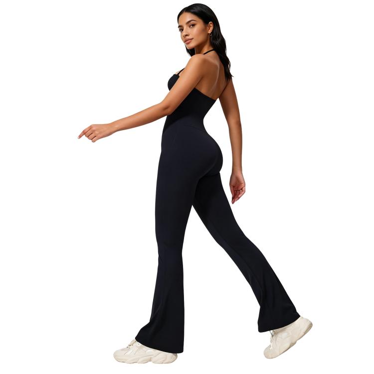 Tuta intera da yoga donna con scollo all'americana XL