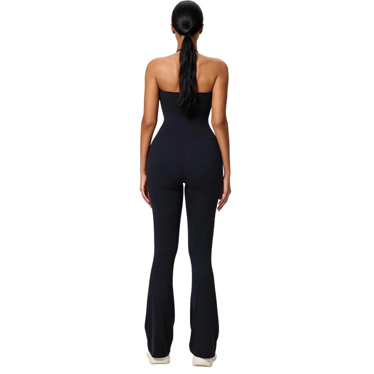 Tuta intera da yoga donna con scollo all'americana XL
