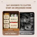 Cestini organizer espandibili in plastica per cassetti