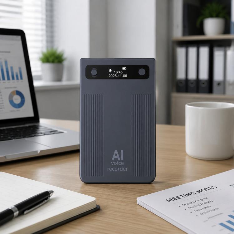 Registratore vocale intelligente T8 con intelligenza artificiale per riunioni in ufficio, registratore audio portatile magnetico, 16GB, 32GB, 64GB