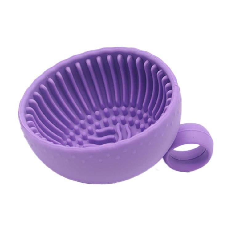 Ciotola portatile in silicone per pulizia pennelli trucco