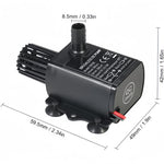 Pompa sommergibile CC per filtri acquari 5V-12V