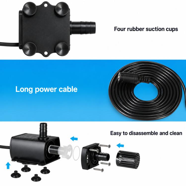 Pompa sommergibile CC per filtri acquari 5V-12V