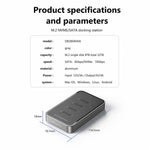 Blueendless Docking Station 4 Bay M.2 NVMe/SATA USB-C 10Gbps