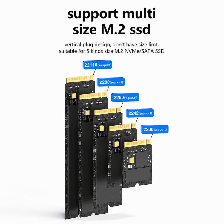Blueendless Docking Station 4 Bay M.2 NVMe/SATA USB-C 10Gbps