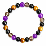 Bracciale energetico in ametista e cristallo naturale 8 mm