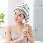Turbante asciugamano microfibra per capelli 25x65 cm