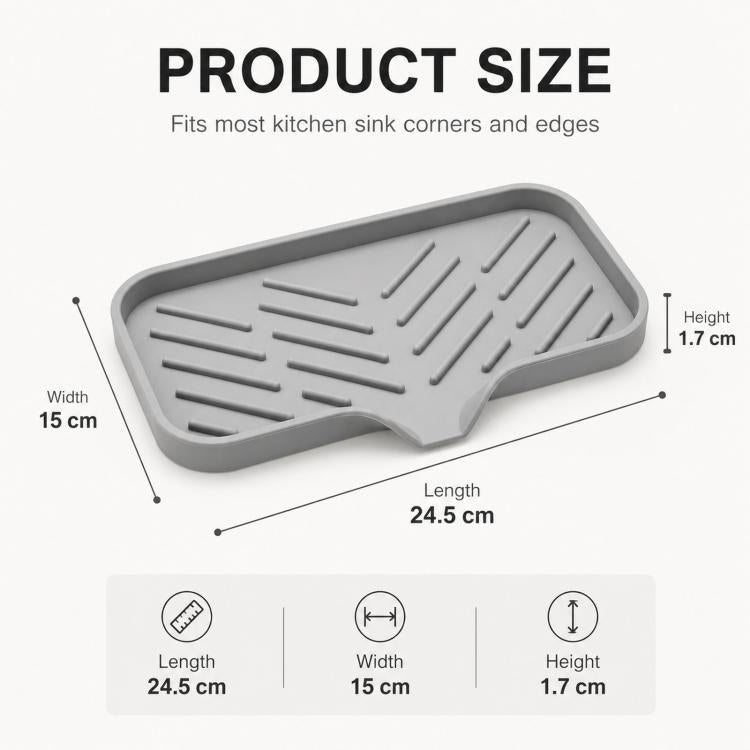 Porta spugna in silicone inclinato con beccuccio scarico