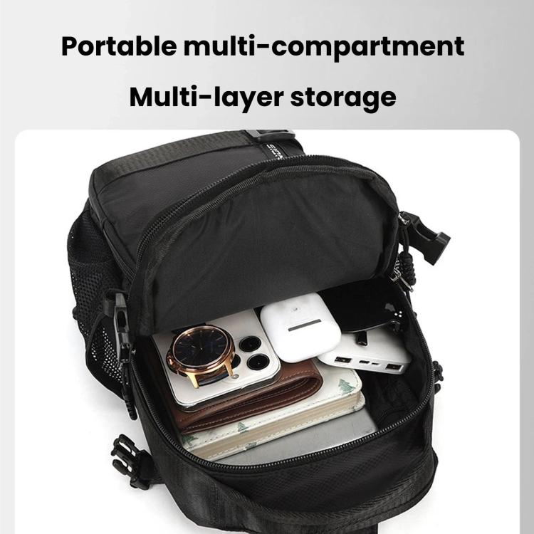 Borsa sportiva a tracolla da uomo in tessuto Oxford