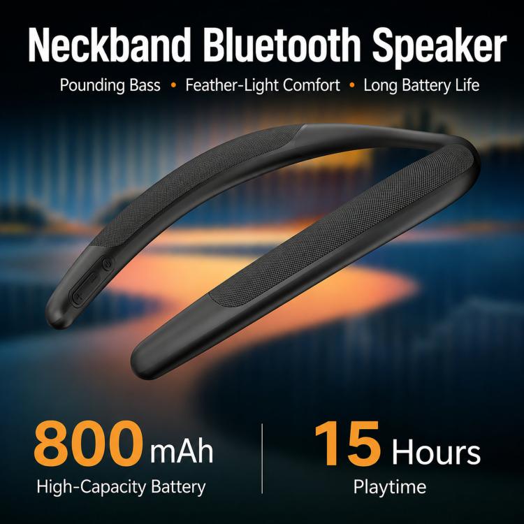 Altoparlante Bluetooth wireless fascia da collo portatile