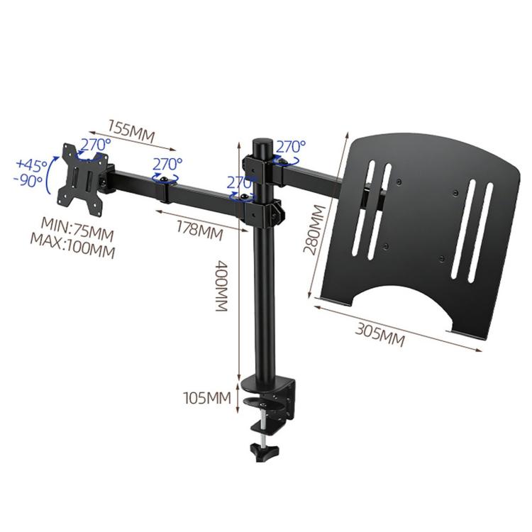 Supporto da scrivania per monitor 10-32 pollici VESA