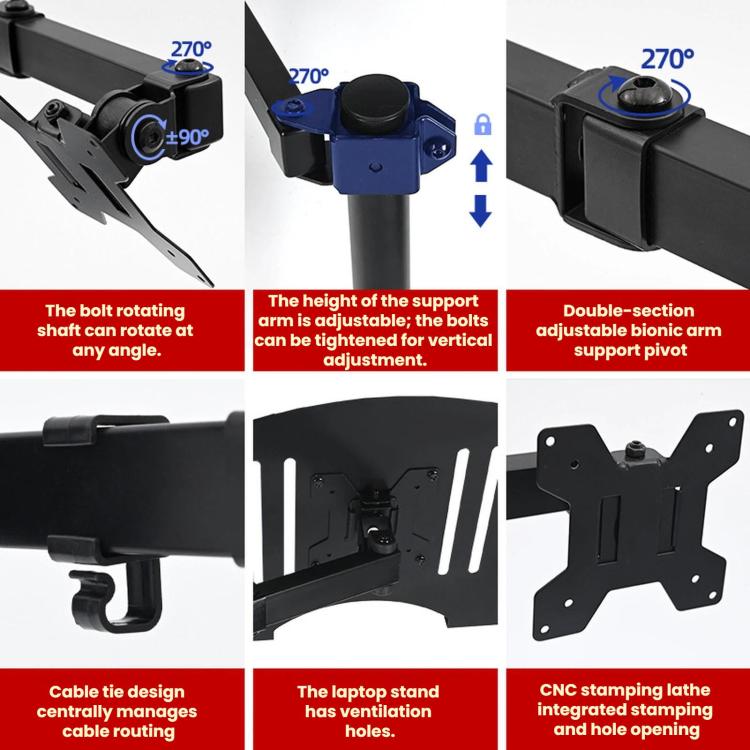 Supporto da scrivania per monitor 10-32 pollici VESA