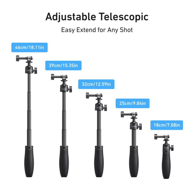 Mini selfie stick treppiede 3.0 estensibile 18-46 cm