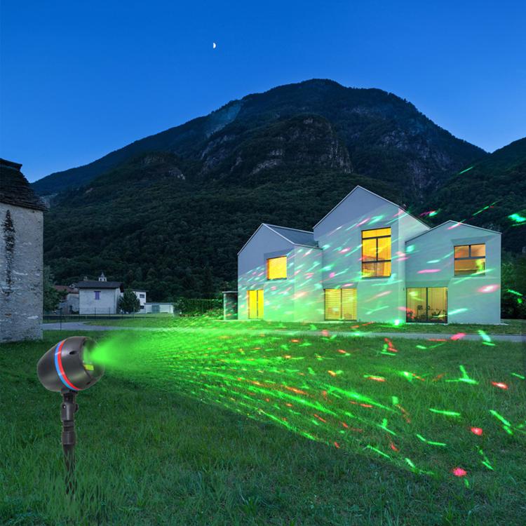 Lampada da giardino rotonda interrata con luce laser