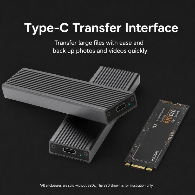 Blueendless Custodia SSD M.2 NVMe 10Gbps in Alluminio